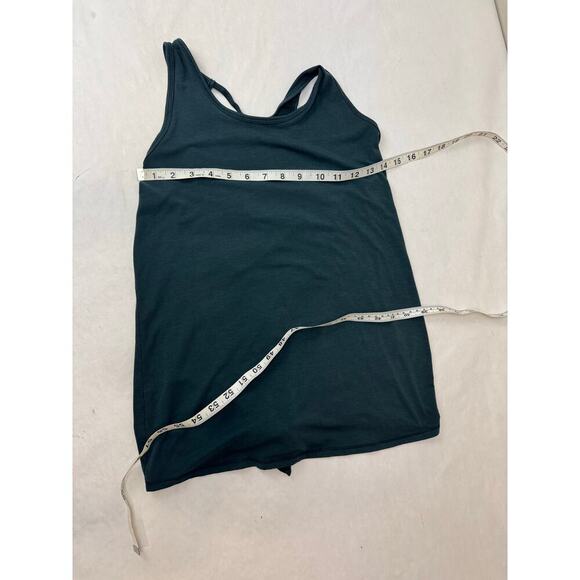 Athleta Tank Top Soft Racerback Open-Back Design Green Draped Size Small - Picture 8 of 8
